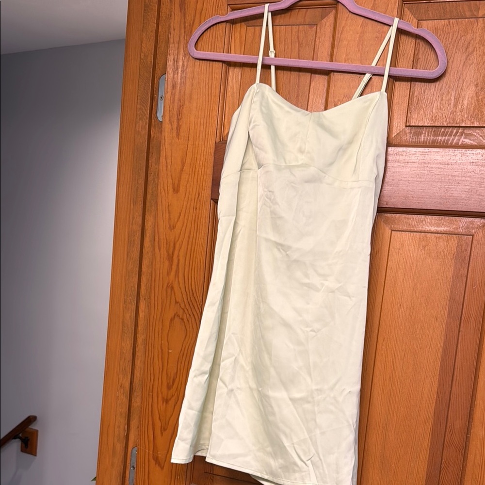 Simple Slip Dress in Pale Sage Green